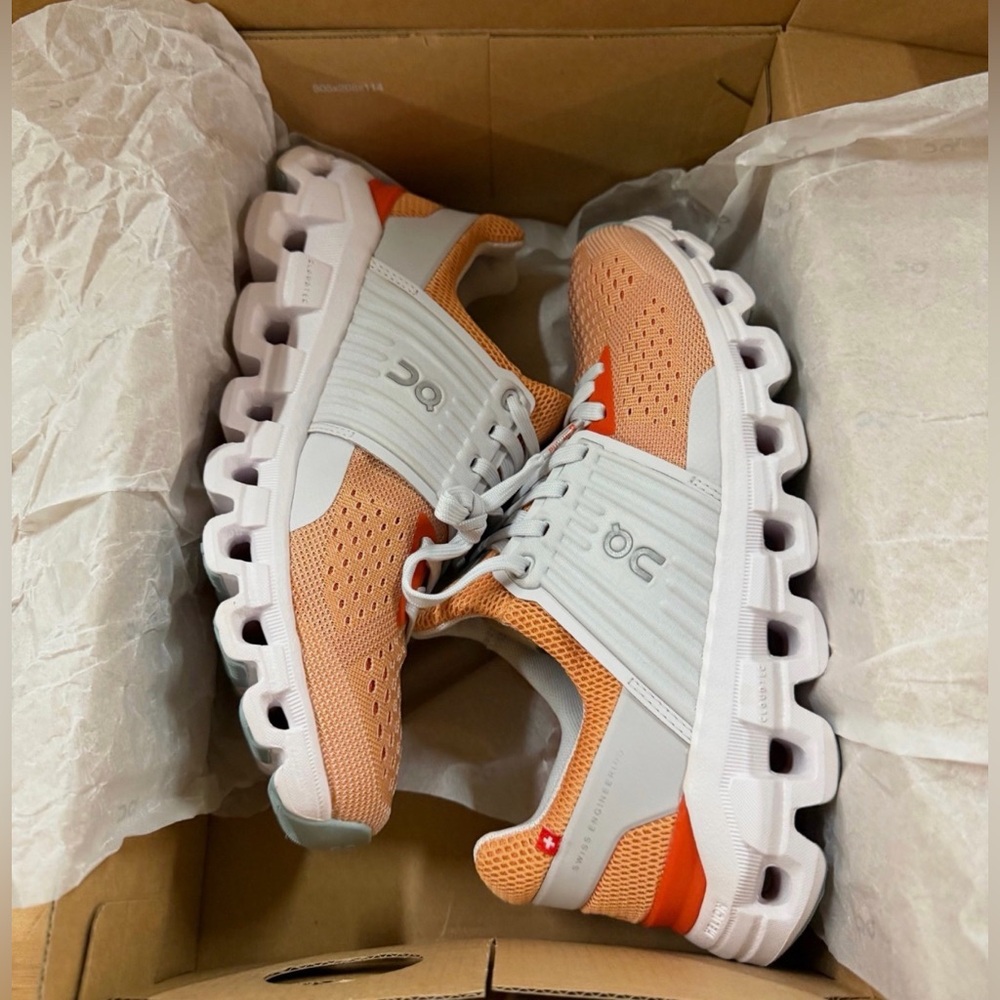 OnCloudSwift- Running Coral and White Athletic Shoes - Picture 4 of 4